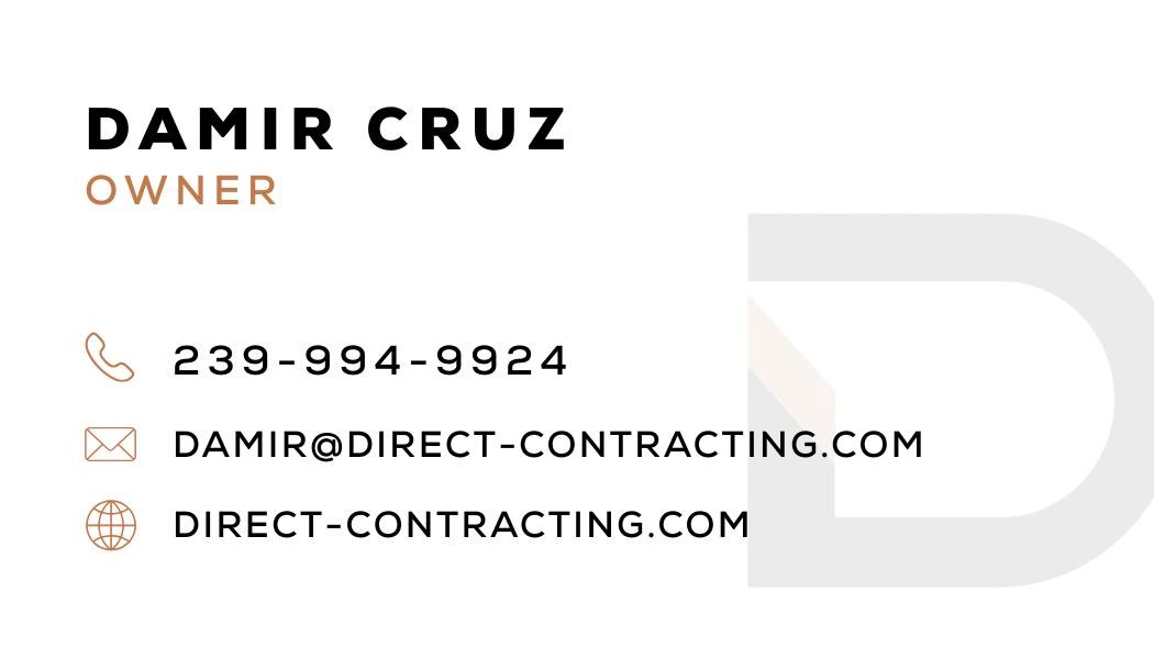 Damir Cruz business card, front