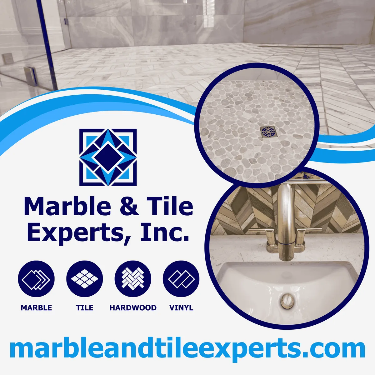 Marble and Tile Experts brand sign